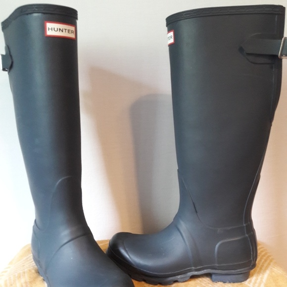 Hunter Shoes - Hunter Back Adjustable Rain Boots Wide Calf